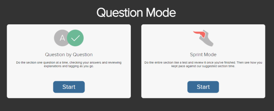 Blue Print LSAT Review Dashboard