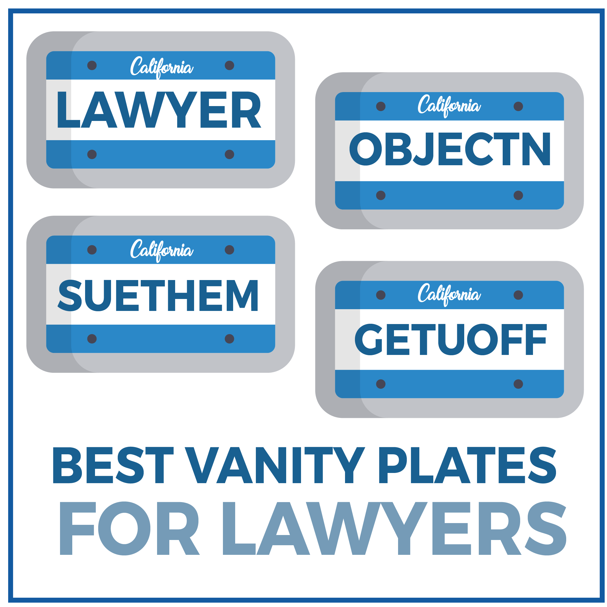 Law License Plates: Say It Loud, We're Lawyers and We're Proud - Above the  Law